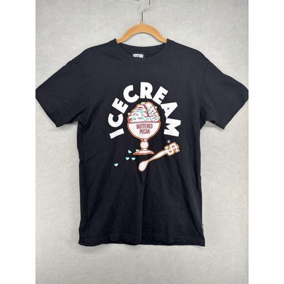 ICECREAM VISITATION Sz S Small TEE BLACK - Picture 1 of 6